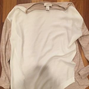 Loft VS linen/silk long sleeve tee